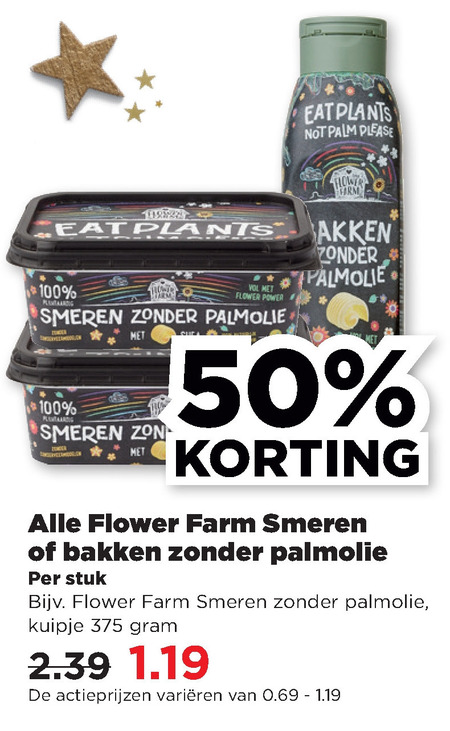 Flower Farm   margarine, olie en vetten folder aanbieding bij  Plus - details