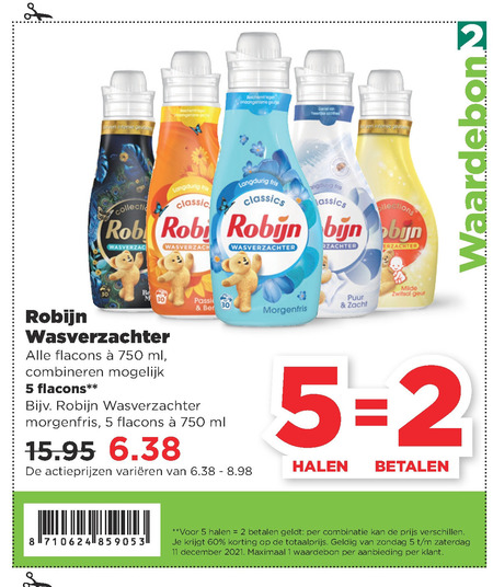 Robijn   wasverzachter folder aanbieding bij  Plus - details