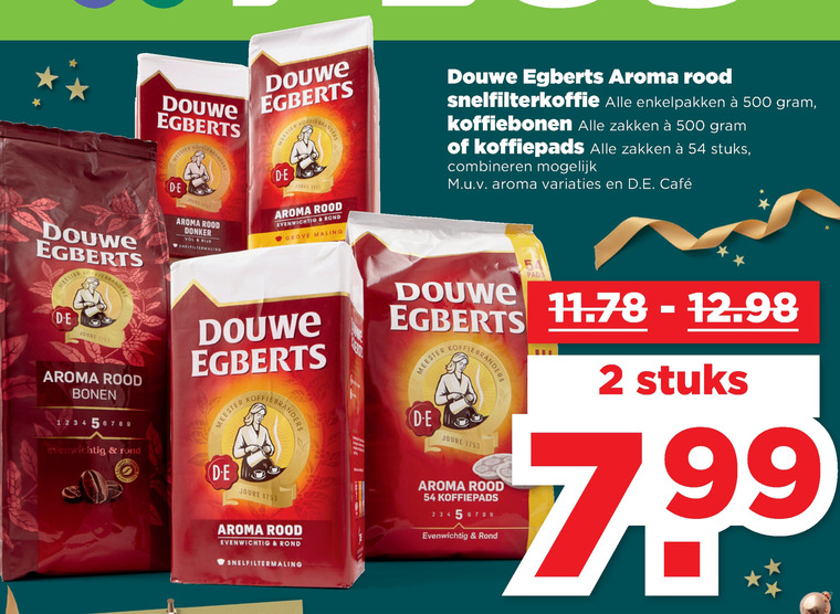 Douwe Egberts   koffiepad, koffie folder aanbieding bij  Plus - details