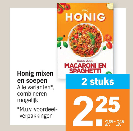 Honig   maaltijdmix, soep folder aanbieding bij  Albert Heijn - details