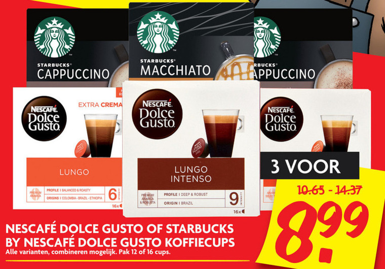 Starbucks   dolce gusto capsules folder aanbieding bij  Dekamarkt - details