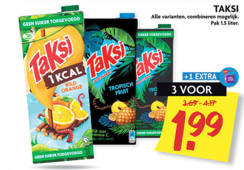 Taksi   fruitdrank folder aanbieding bij  Dekamarkt - details