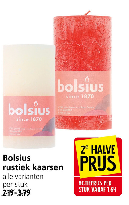 Bolsius   rustieke kaarsen folder aanbieding bij  Jan Linders - details