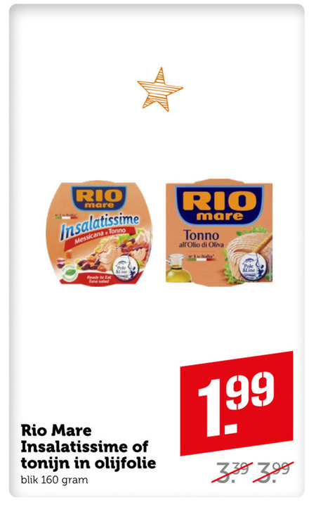 Rio Mare   tonijn in blik folder aanbieding bij  Coop - details