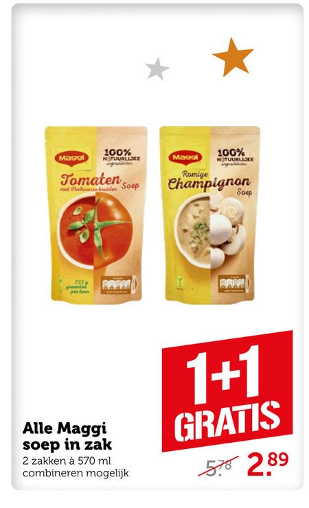 Maggi   soep folder aanbieding bij  Coop - details