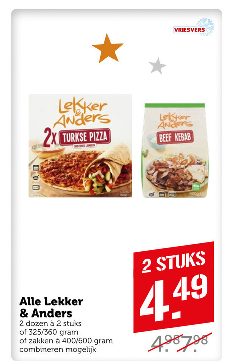 Lekker en Anders   diepvriespizza folder aanbieding bij  Coop - details