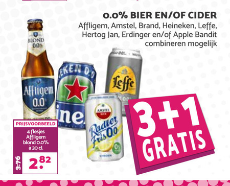 Heineken 0.0   alcoholvrij bier, appelcider folder aanbieding bij  Boons Markt - details