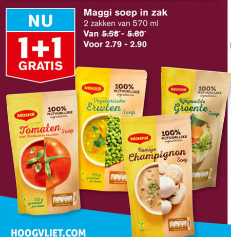 Maggi   soep folder aanbieding bij  Hoogvliet - details