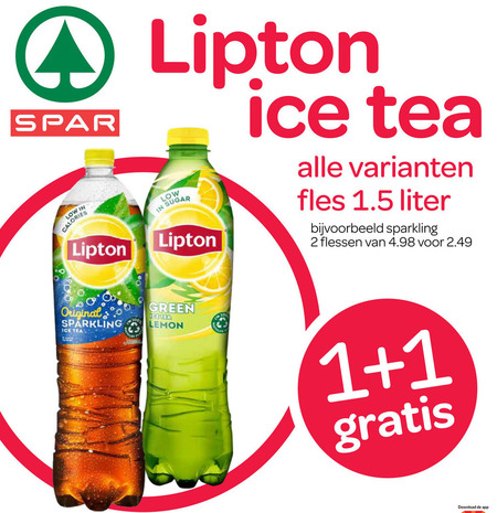 Lipton   ice tea folder aanbieding bij  Spar - details