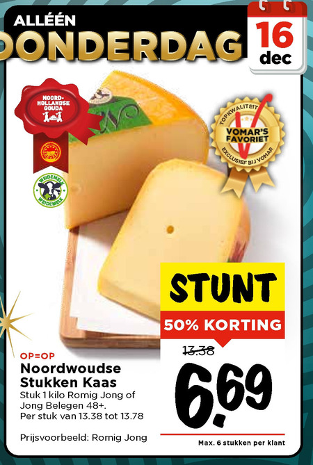 Noordwoudse kaas folder aanbieding bij Vomar - details