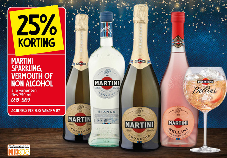 Martini vermouth folder aanbieding bij Jan Linders details