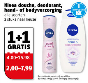 Nivea   deodorant, douchegel folder aanbieding bij  Poiesz - details