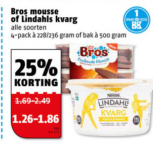 Lindahl Kvarg   chocolademousse, kwark folder aanbieding bij  Poiesz - details