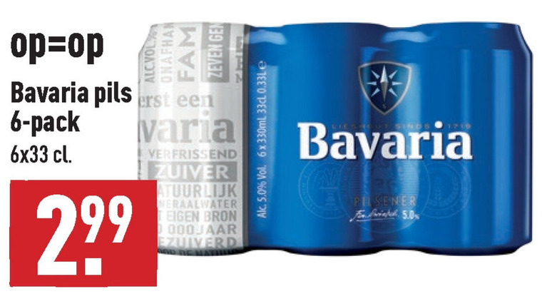 intern bellen telegram Bavaria blikje bier folder aanbieding bij Aldi - details