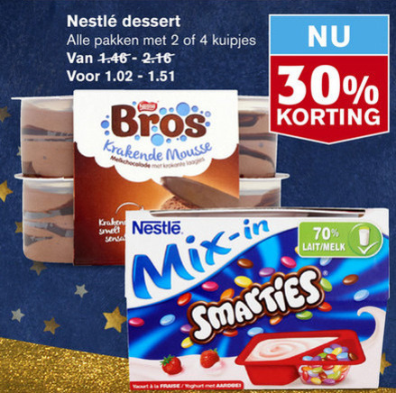 Nestle   chocolademousse folder aanbieding bij  Hoogvliet - details