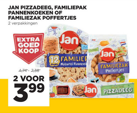 Jan   pizzadeeg, poffertjes folder aanbieding bij  Jumbo - details