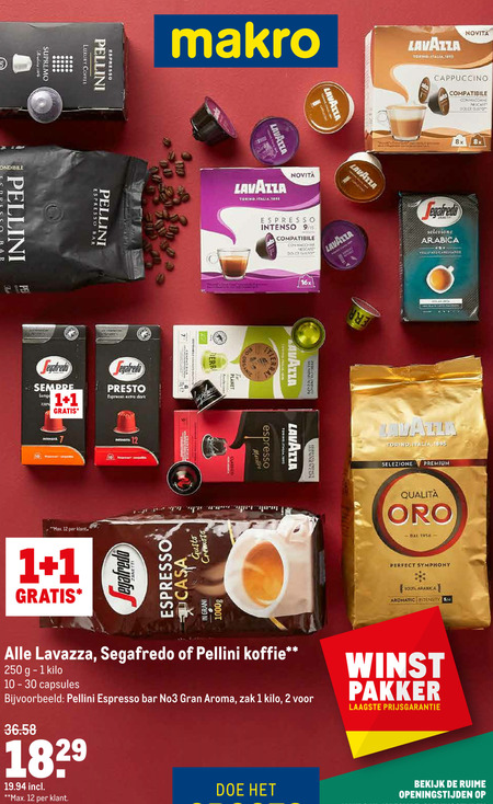 Pellini   dolce gusto capsules, koffiecups folder aanbieding bij  Makro - details