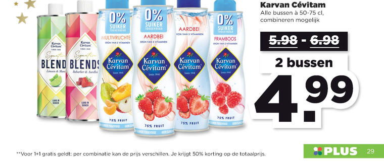 Karvan Cevitam   limonadesiroop folder aanbieding bij  Plus - details