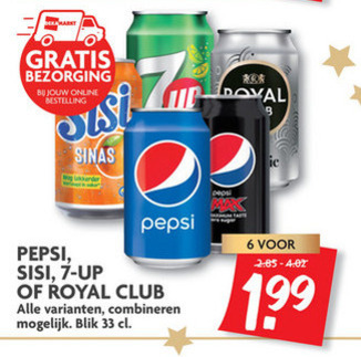 Sisi   frisdrank, cola folder aanbieding bij  Dekamarkt - details