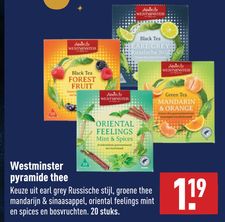 Westminster   thee folder aanbieding bij  Aldi - details