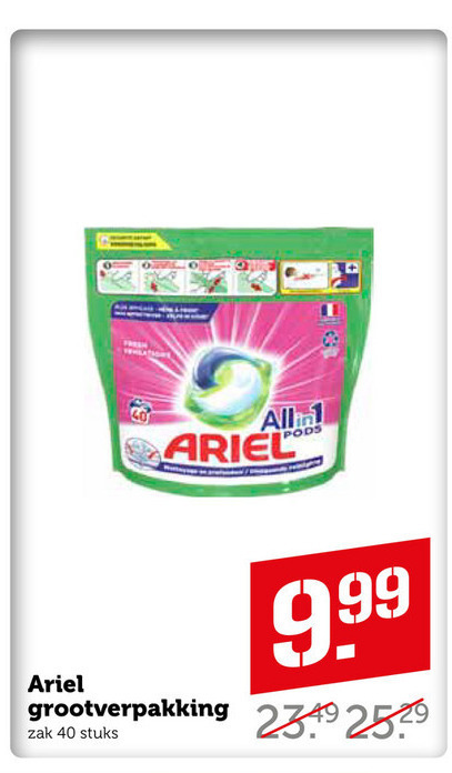 Ariel wasmiddel folder aanbieding Coop details