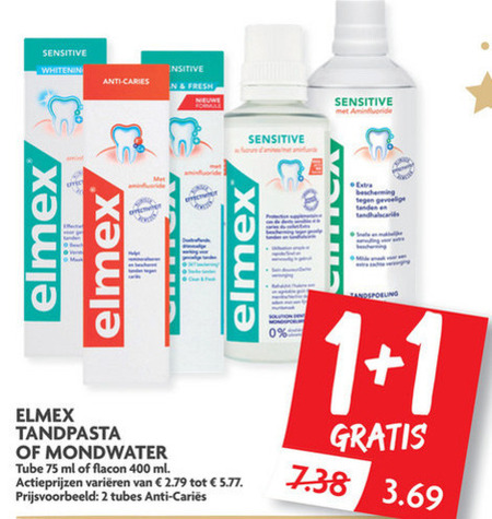 complicaties Wacht even Symptomen Elmex mondwater, tandpasta folder aanbieding bij Dekamarkt - details