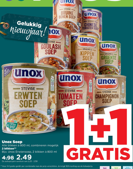 Unox   soep folder aanbieding bij  Plus - details