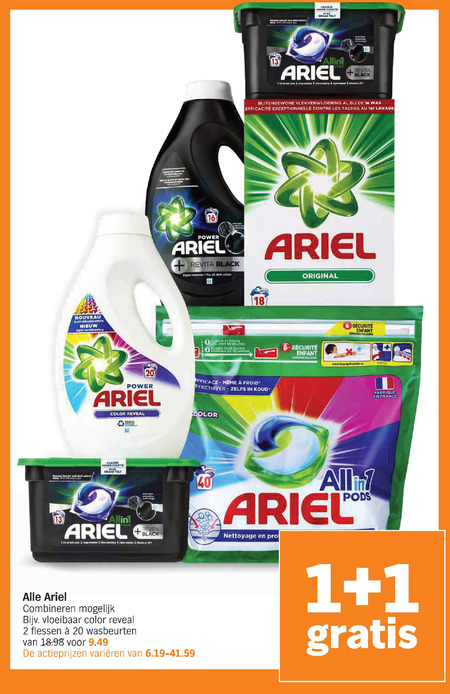 Ariel   wasmiddel folder aanbieding bij  Albert Heijn - details