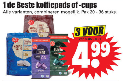 1 De Beste   koffiecups, koffiepad folder aanbieding bij  Dirk - details