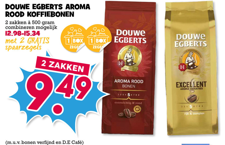 Douwe Egberts   koffiebonen folder aanbieding bij  Boons Markt - details