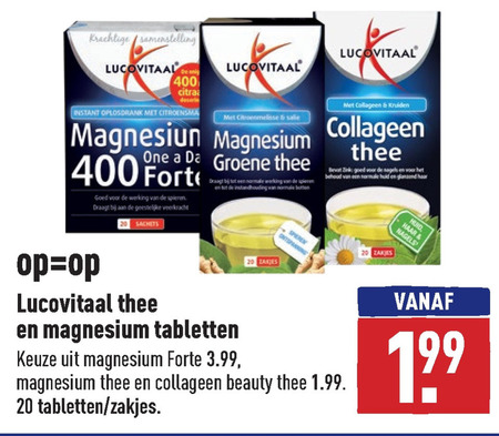 Lucovitaal   voedingssupplement, thee folder aanbieding bij  Aldi - details