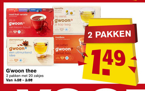 Gwoon   thee folder aanbieding bij  Hoogvliet - details