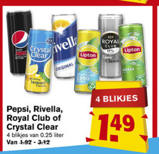 Rivella   cola, fruitdrank folder aanbieding bij  Hoogvliet - details