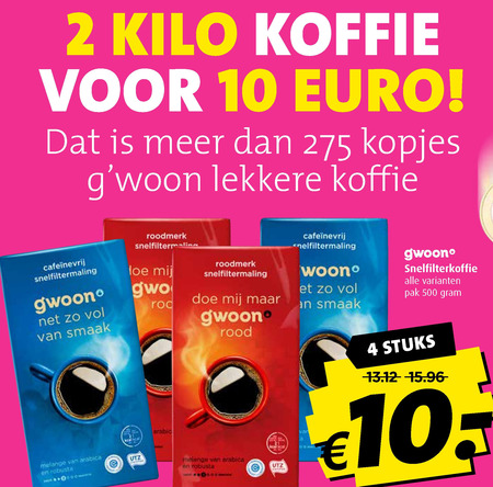 Gwoon   koffie folder aanbieding bij  Boni - details