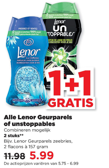 Lenor   wasverzachter folder aanbieding bij  Plus - details