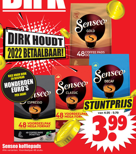 Douwe Egberts Senseo   koffiepad folder aanbieding bij  Dirk - details