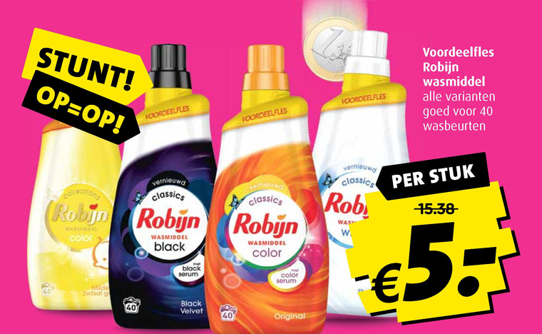 Robijn   wasmiddel folder aanbieding bij  Boni - details