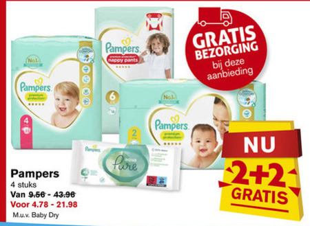 Pampers   luierbroekjes, luiers folder aanbieding bij  Hoogvliet - details