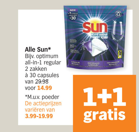 Sun   vaatwasmiddel folder aanbieding bij  Albert Heijn - details