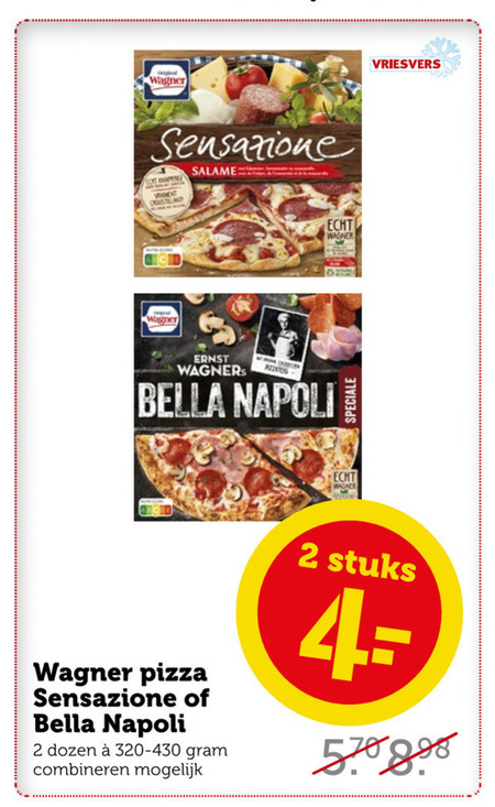 Wagner   diepvriespizza folder aanbieding bij  Coop - details