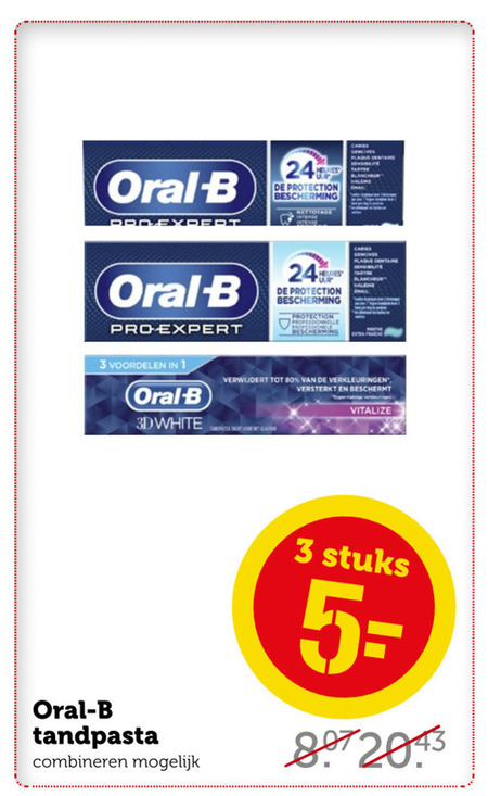 Oral-B   tandpasta folder aanbieding bij  Coop - details