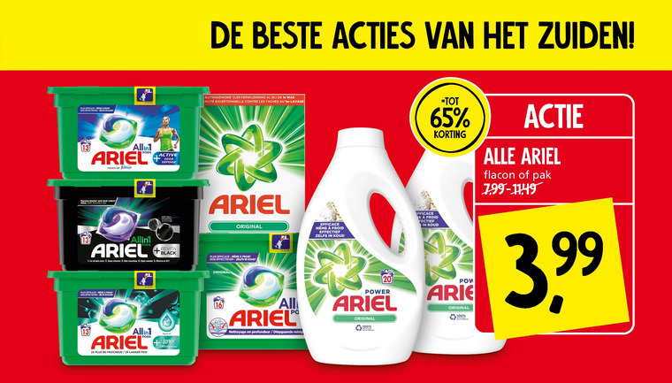 Ariel   wasmiddel folder aanbieding bij  Jan Linders - details