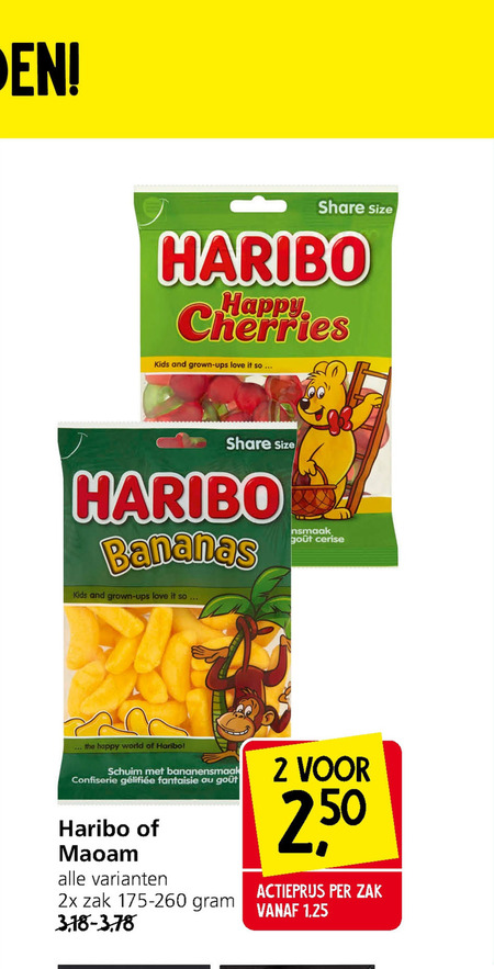 Haribo   snoep folder aanbieding bij  Jan Linders - details