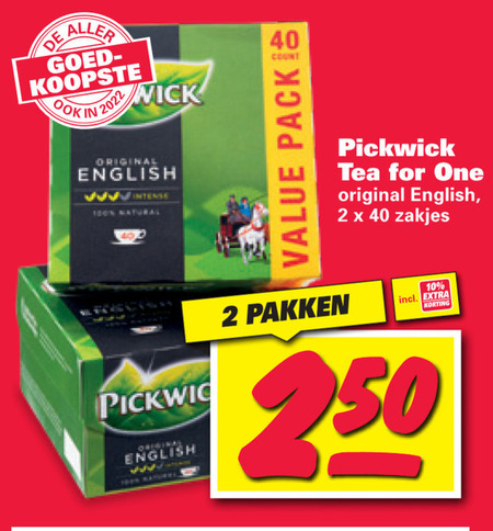 Pickwick   thee folder aanbieding bij  Nettorama - details