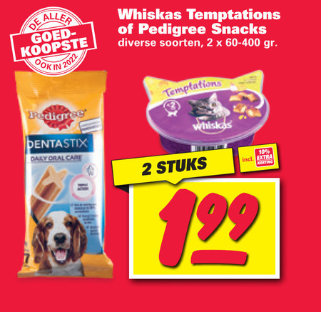 Whiskas   hondensnacks, kattensnacks folder aanbieding bij  Nettorama - details