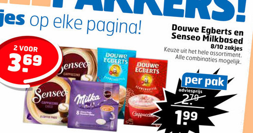 Douwe Egberts Senseo   oploskoffie, koffiepad folder aanbieding bij  Trekpleister - details