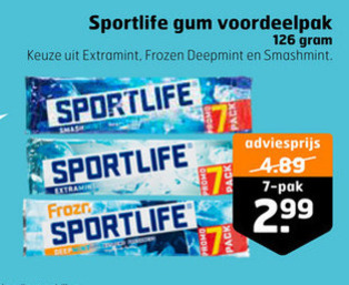 Sportlife   kauwgom folder aanbieding bij  Trekpleister - details