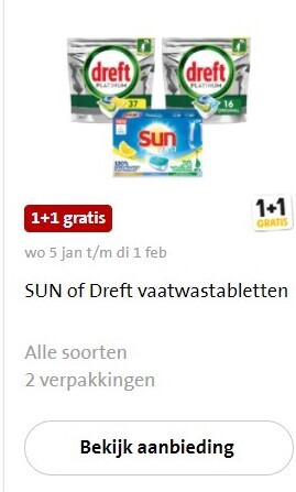 Dreft   vaatwasmiddel folder aanbieding bij  Jumbo - details