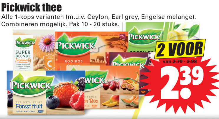 Pickwick   thee folder aanbieding bij  Dirk - details