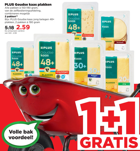 Plus Huismerk   kaasplakken folder aanbieding bij  Plus - details